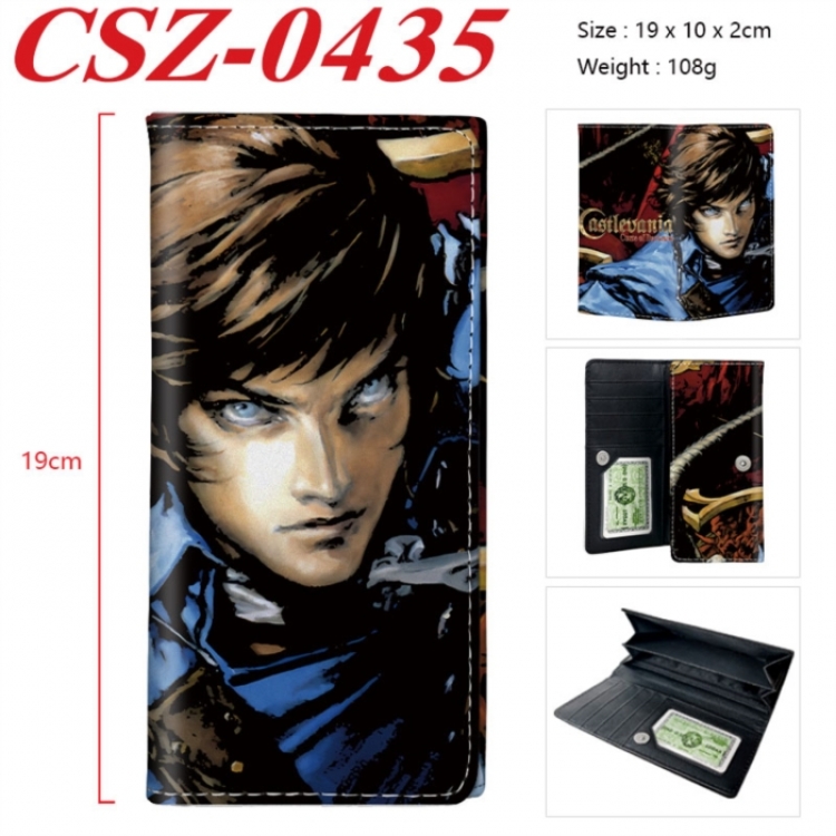 Castlevania Anime peripheral long three fold wallet 19x10x2cm