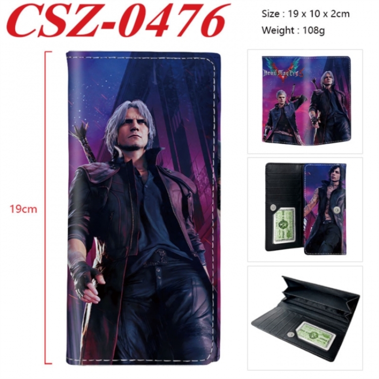 Devil May Cry Anime peripheral long three fold wallet 19x10x2cm