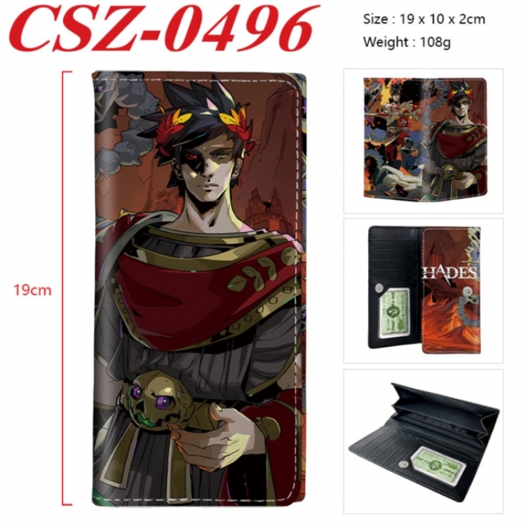 Hades Anime peripheral long three fold wallet 19x10x2cm