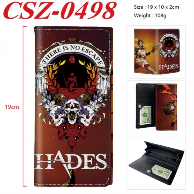 Hades Anime peripheral long three fold wallet 19x10x2cm