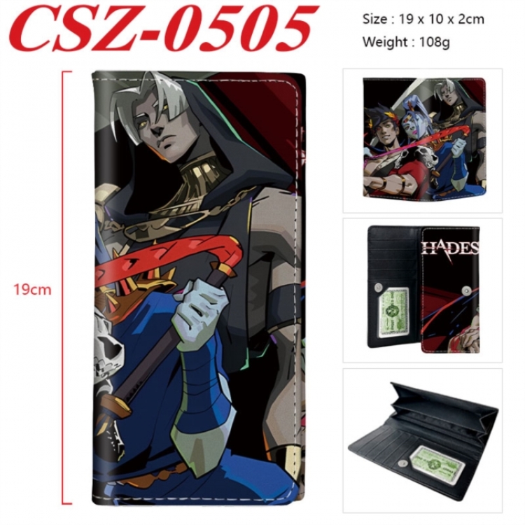 Hades Anime peripheral long three fold wallet 19x10x2cm