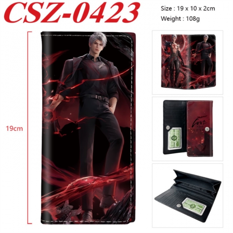 Love and Deepspac Anime peripheral long three fold wallet 19x10x2cm