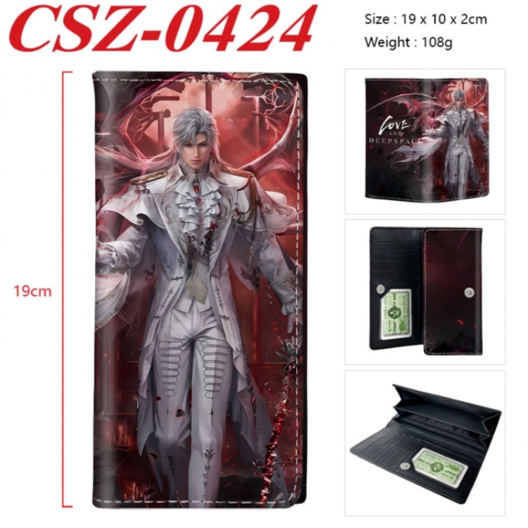 Love and Deepspac Anime peripheral long three fold wallet 19x10x2cm