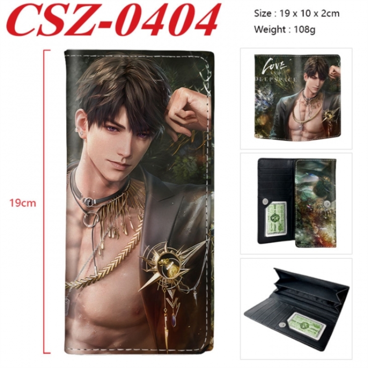 Love and Deepspac Anime peripheral long three fold wallet 19x10x2cm