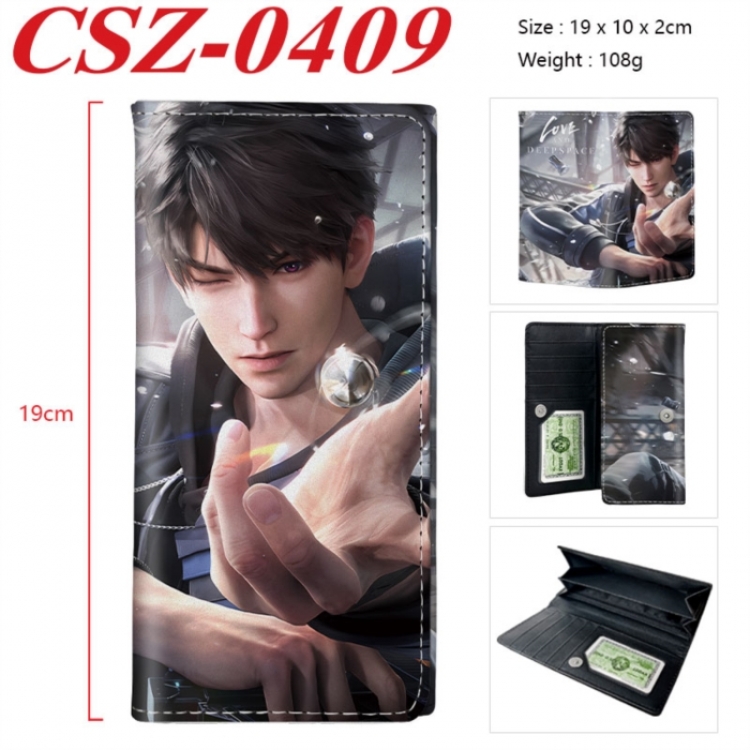 Love and Deepspac Anime peripheral long three fold wallet 19x10x2cm