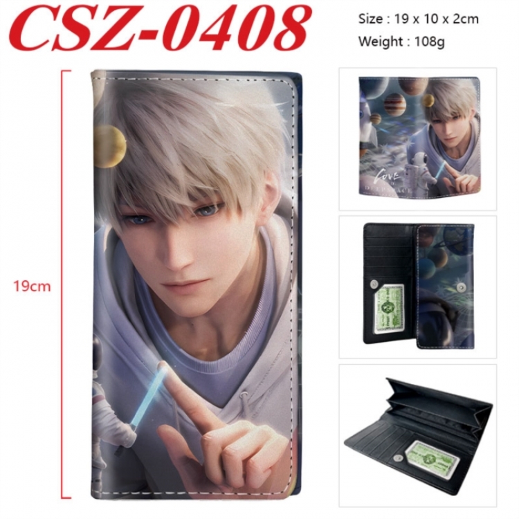 Love and Deepspac Anime peripheral long three fold wallet 19x10x2cm