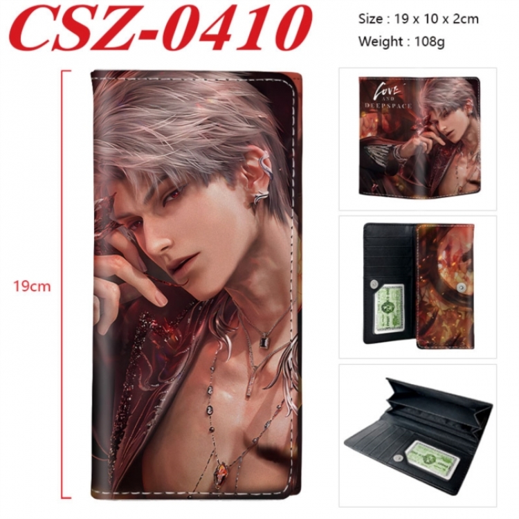 Love and Deepspac Anime peripheral long three fold wallet 19x10x2cm