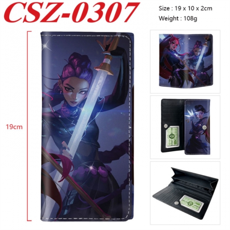 K-Pop Demon Hunters Anime peripheral long three fold wallet 19x10x2cm