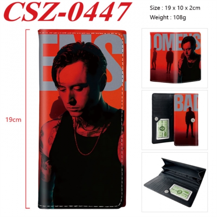 Bad Omens Anime peripheral long three fold wallet 19x10x2cm