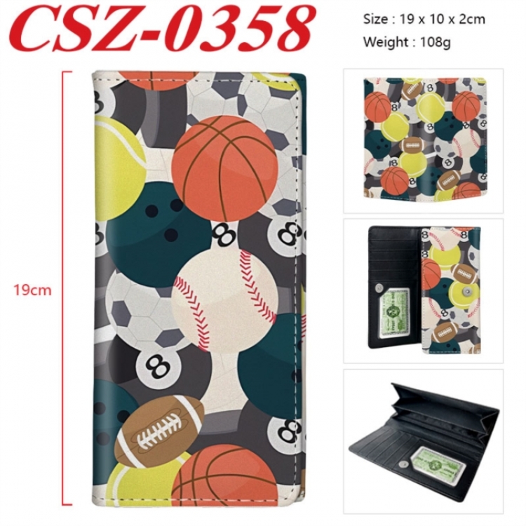 Ball games Anime peripheral long three fold wallet 19x10x2cm