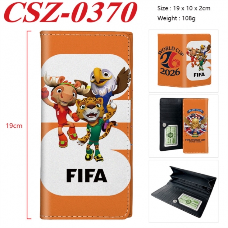 World Cup Anime peripheral long three fold wallet 19x10x2cm