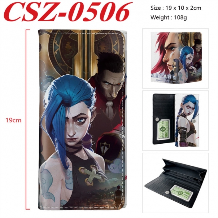 Arcane：League of Legends Anime peripheral long three fold wallet 19x10x2cm