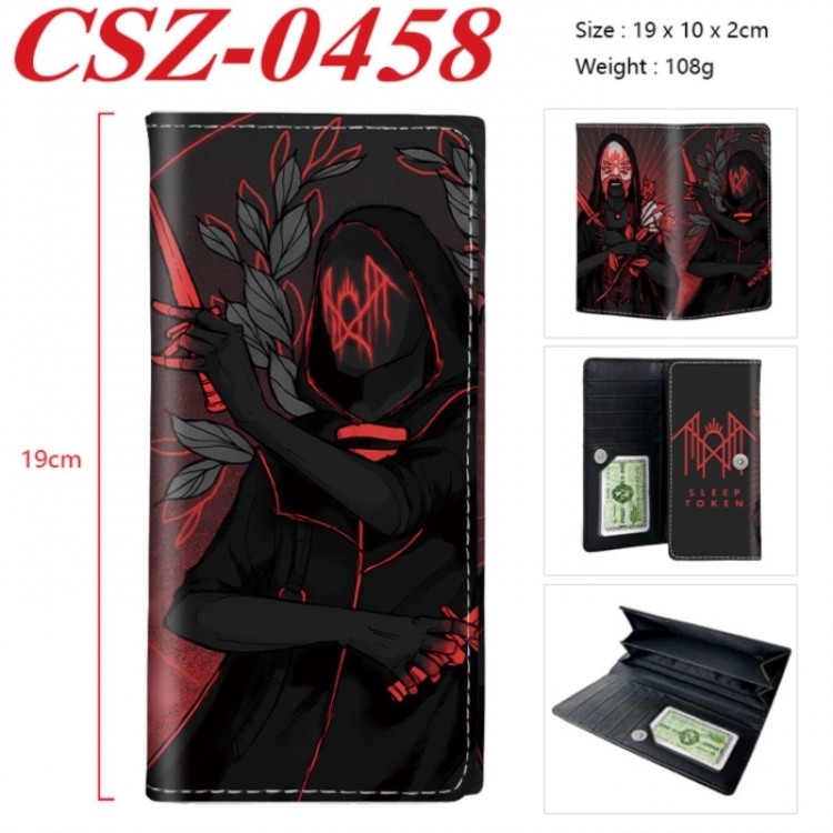 Sleep Token Anime peripheral long three fold wallet 19x10x2cm