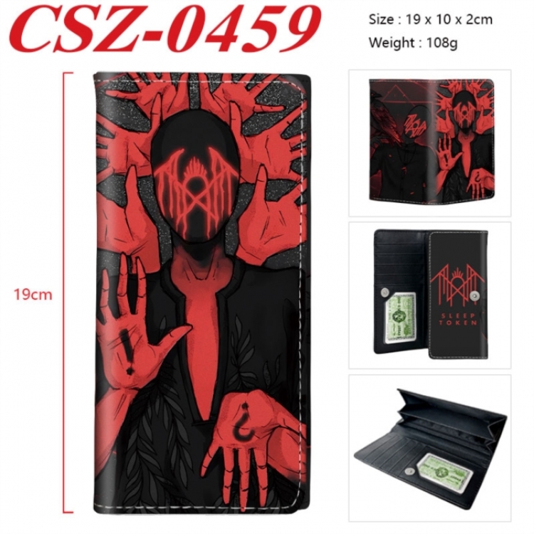 Sleep Token Anime peripheral long three fold wallet 19x10x2cm