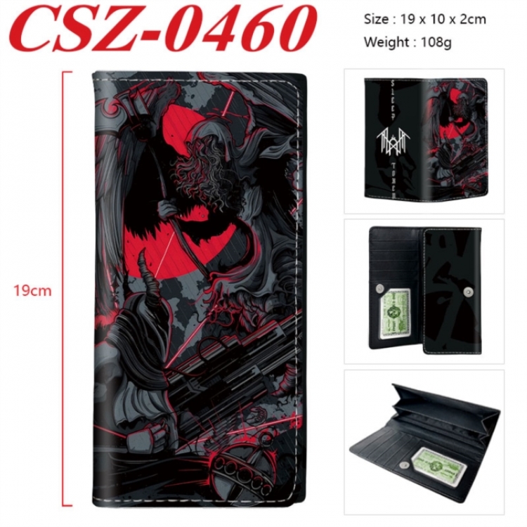 Sleep Token Anime peripheral long three fold wallet 19x10x2cm
