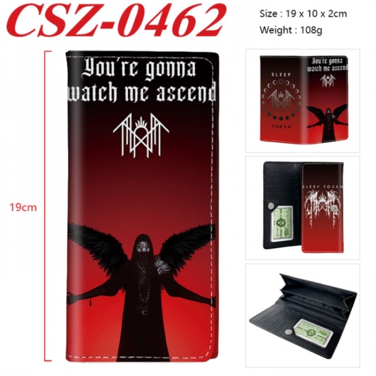 Sleep Token Anime peripheral long three fold wallet 19x10x2cm