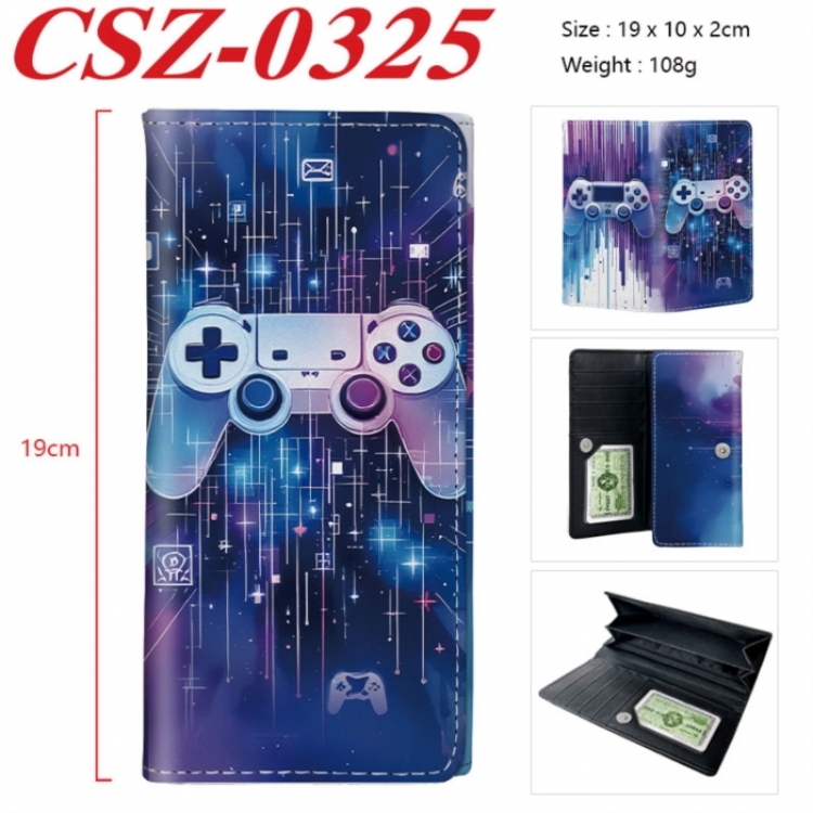 GamePad Anime peripheral long three fold wallet 19x10x2cm