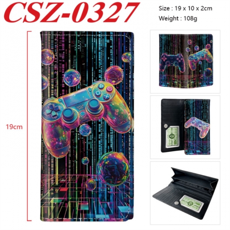 GamePad Anime peripheral long three fold wallet 19x10x2cm