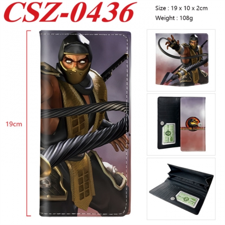 Mortal Kombat Anime peripheral long three fold wallet 19x10x2cm