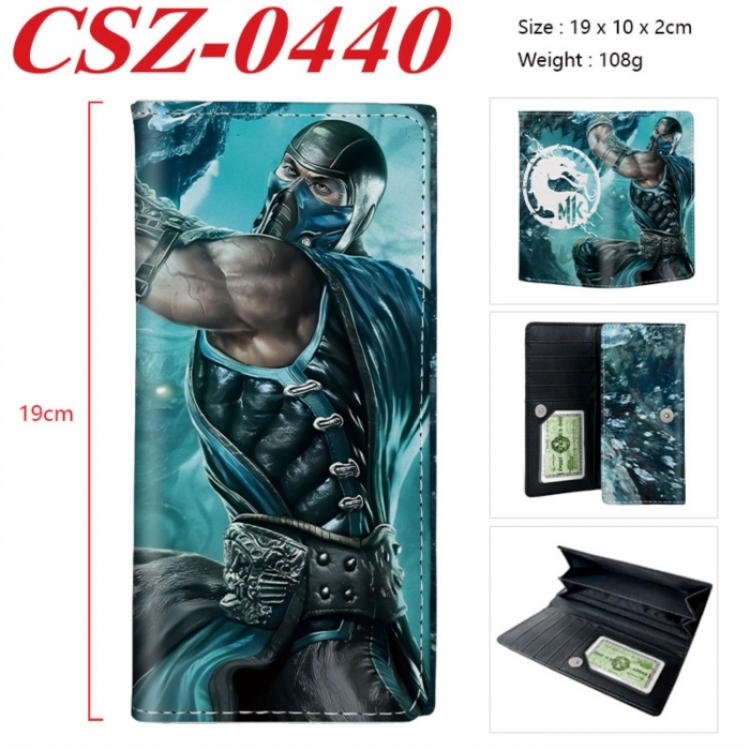 Mortal Kombat Anime peripheral long three fold wallet 19x10x2cm
