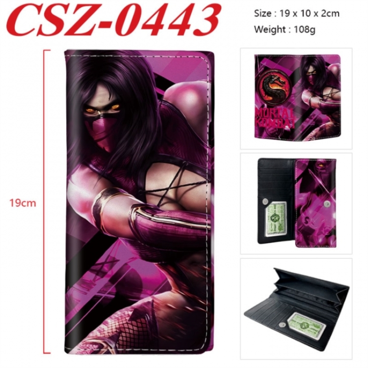 Mortal Kombat Anime peripheral long three fold wallet 19x10x2cm