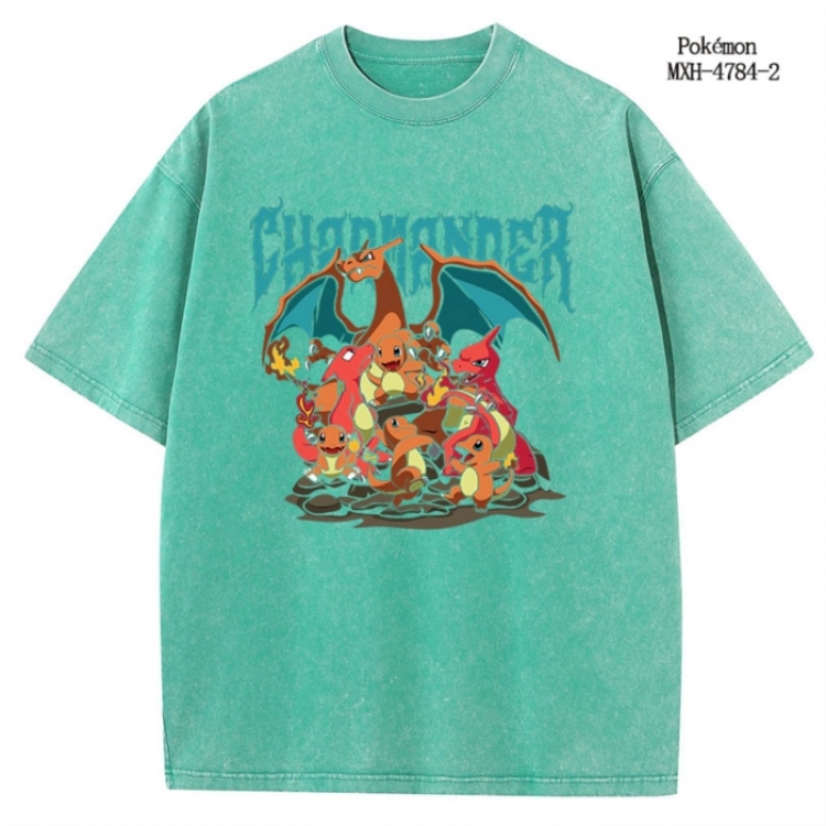 Pokemon Anime peripheral pure cotton washed and worn T-shirt from S to 2XL