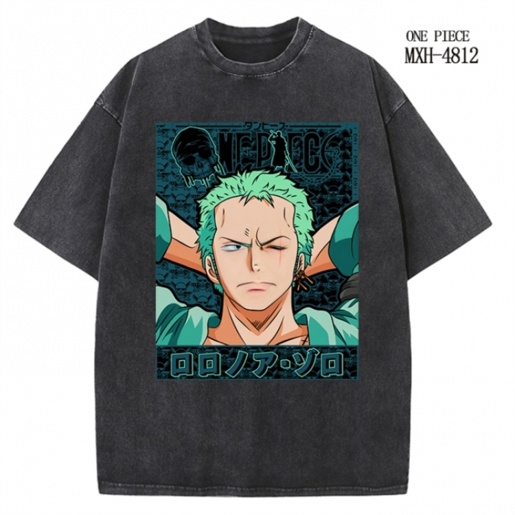 One Piece Anime peripheral pure cotton washed and worn T-shirt from S to 2XL