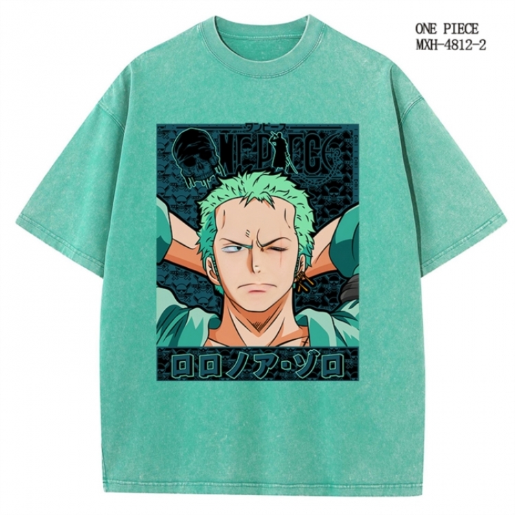 One Piece Anime peripheral pure cotton washed and worn T-shirt from S to 2XL