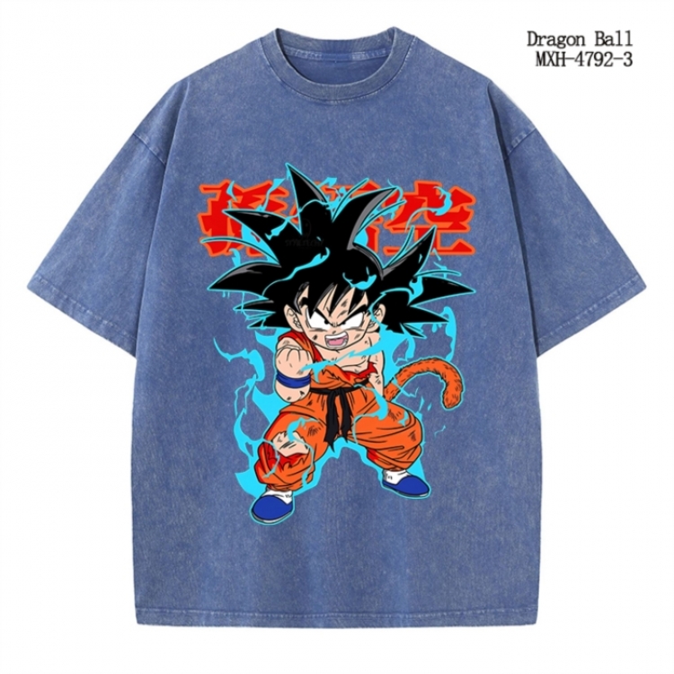 DRAGON BALL Anime peripheral pure cotton washed and worn T-shirt from S to 2XL