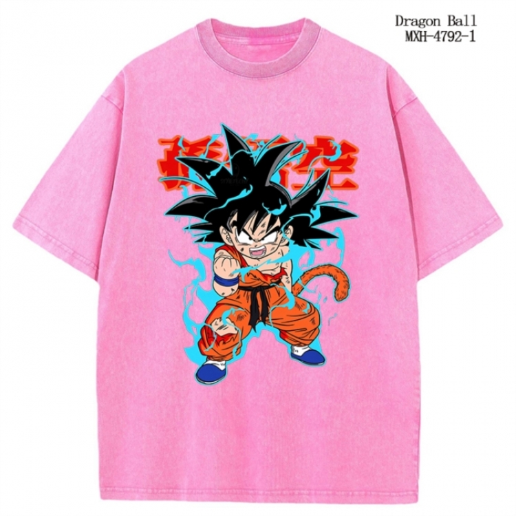 DRAGON BALL Anime peripheral pure cotton washed and worn T-shirt from S to 2XL