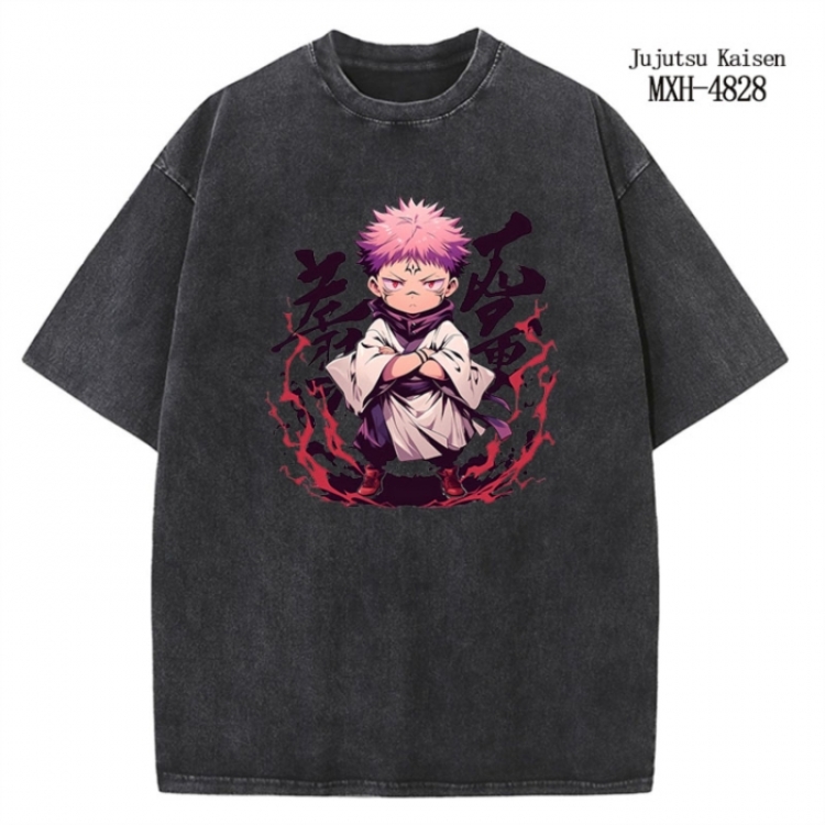 Jujutsu Kaisen Anime peripheral pure cotton washed and worn T-shirt from S to 2XL