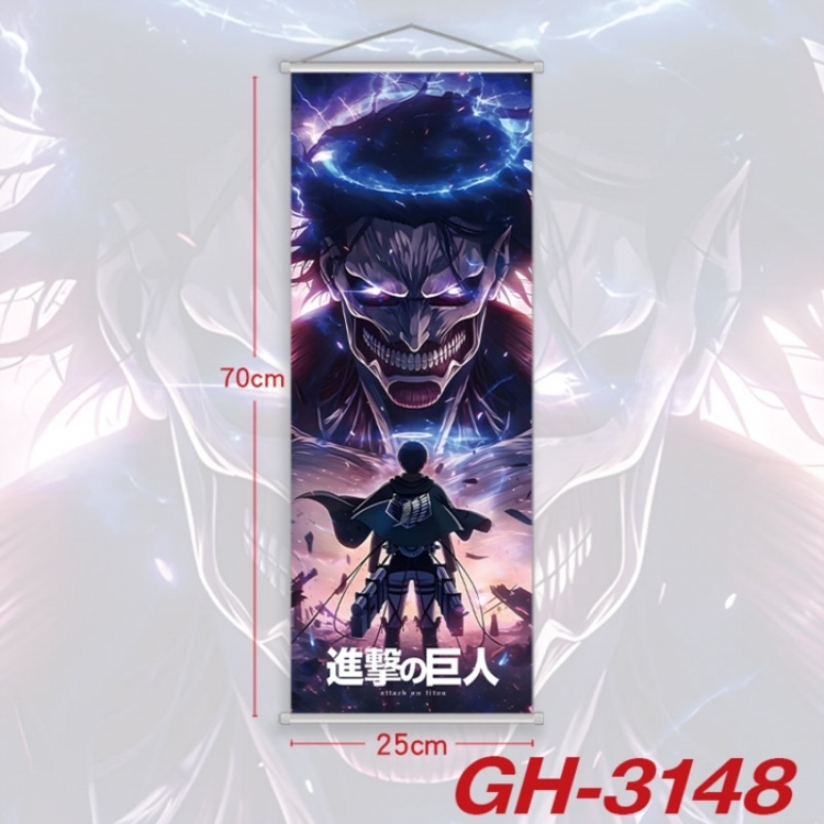 Shingeki no Kyojin Plastic Rod Cloth Small Hanging Canvas Painting Wall Scroll 25x70cm price for 5 pcs