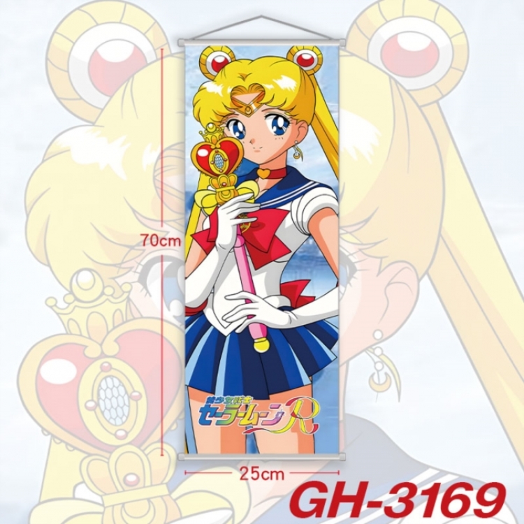 sailormoon Plastic Rod Cloth Small Hanging Canvas Painting Wall Scroll 25x70cm price for 5 pcs