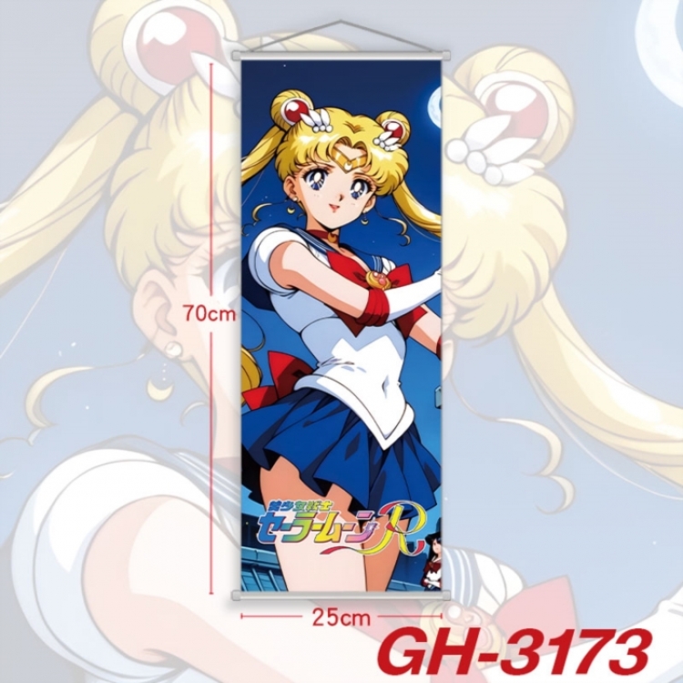 sailormoon Plastic Rod Cloth Small Hanging Canvas Painting Wall Scroll 25x70cm price for 5 pcs