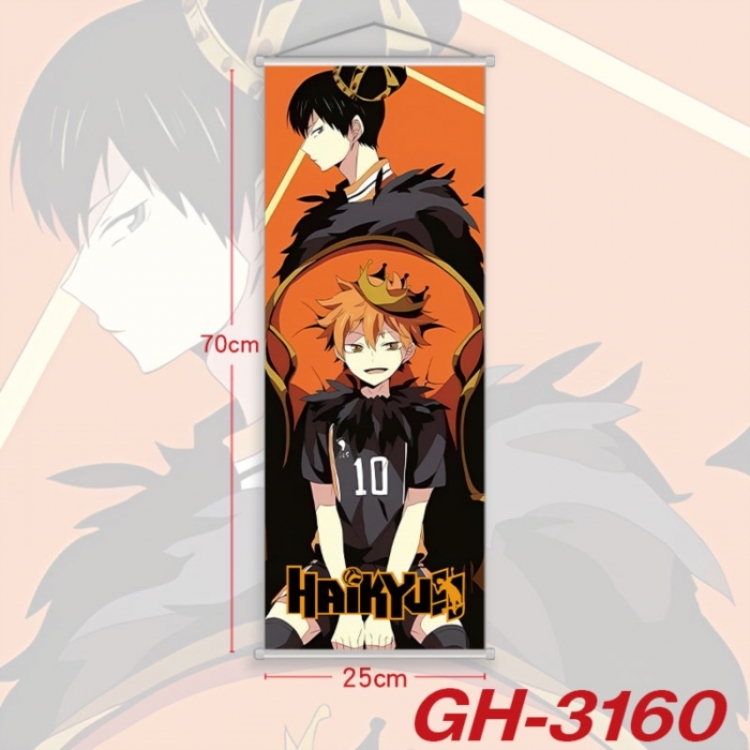 Haikyuu!! Plastic Rod Cloth Small Hanging Canvas Painting Wall Scroll 25x70cm price for 5 pcs