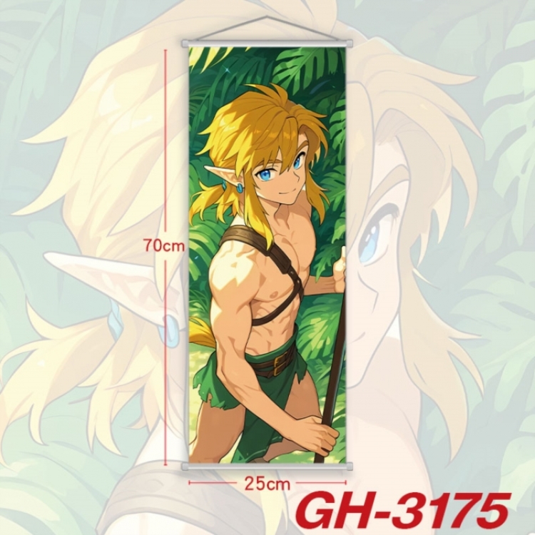 The Legend of Zelda Plastic Rod Cloth Small Hanging Canvas Painting Wall Scroll 25x70cm price for 5 pcs