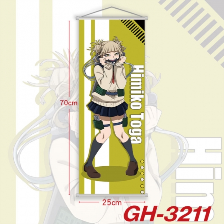 My Hero Academia Plastic Rod Cloth Small Hanging Canvas Painting Wall Scroll 25x70cm price for 5 pcs