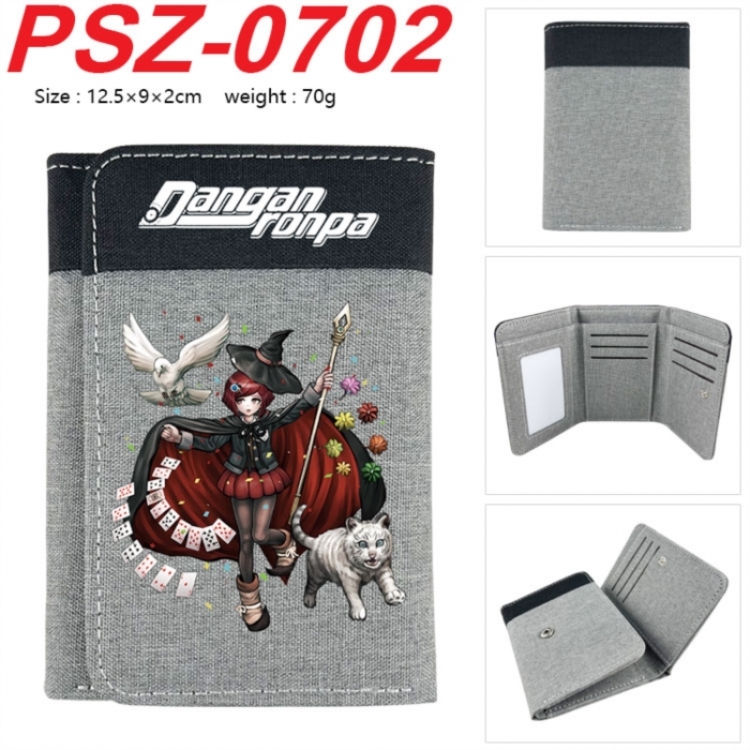 Dangan-Ronpa Anime color blocked three fold concealed wallet 12.5X9X2CM 70G
