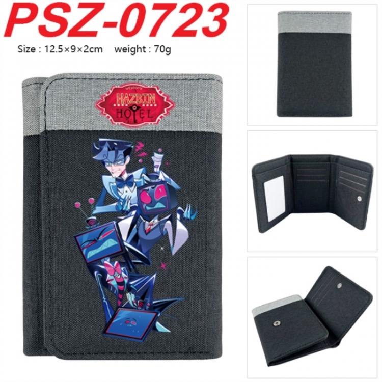 Hazbin Hotel Anime color blocked three fold concealed wallet 12.5X9X2CM 70G
