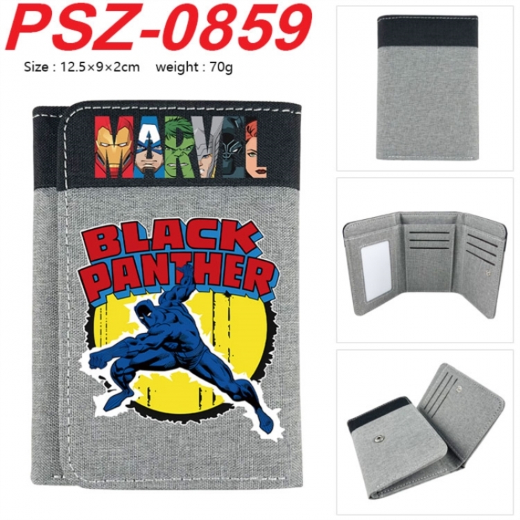 Marvel Anime color blocked three fold concealed wallet 12.5X9X2CM 70G