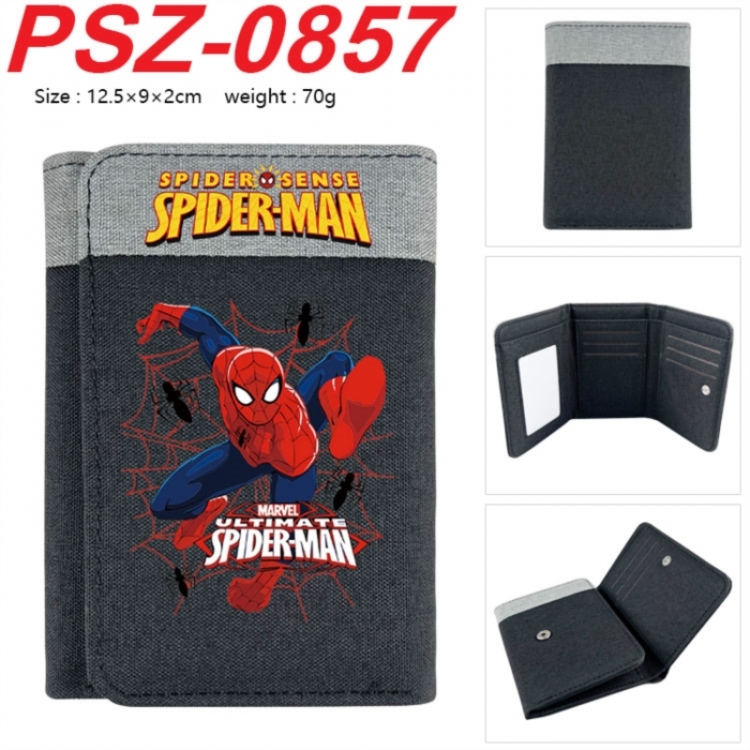 Marvel Anime color blocked three fold concealed wallet 12.5X9X2CM 70G