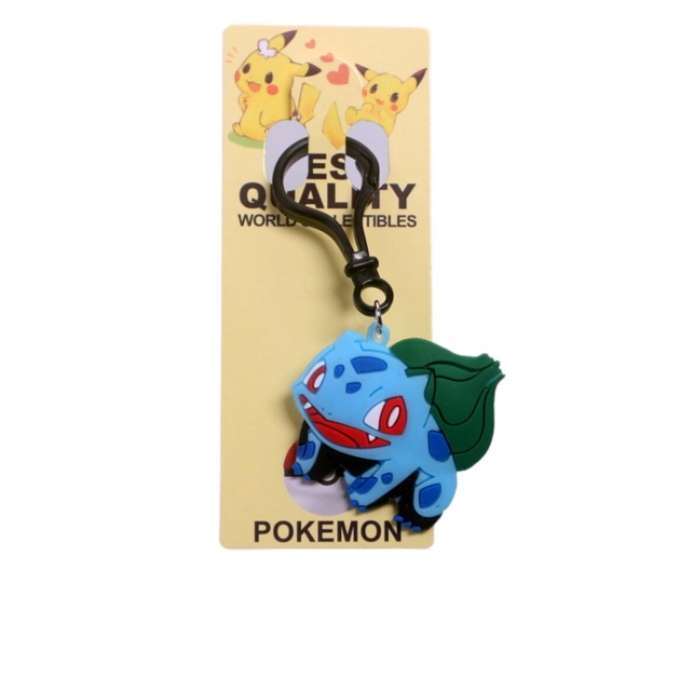 Pokemon Double sided soft adhesive keychain PVC pendant 4CM-6CM price for 10 pcs