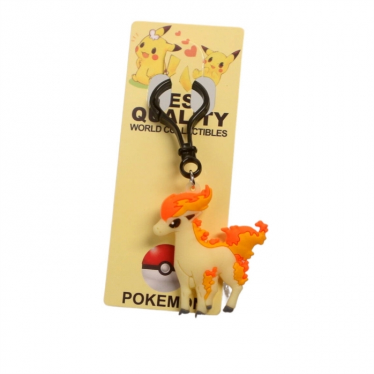 Pokemon Double sided soft adhesive keychain PVC pendant 4CM-6CM price for 10 pcs