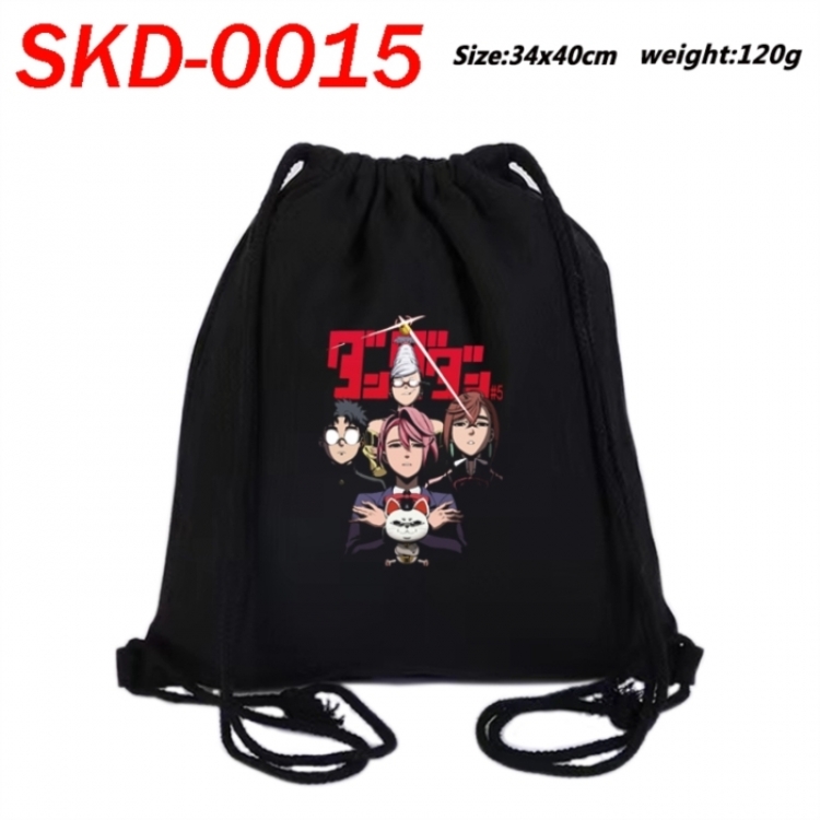 DANDADAN Anime themed Canvas Drawstring Backpack Tote Bag 34x40cm