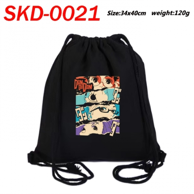 DANDADAN Anime themed Canvas Drawstring Backpack Tote Bag 34x40cm