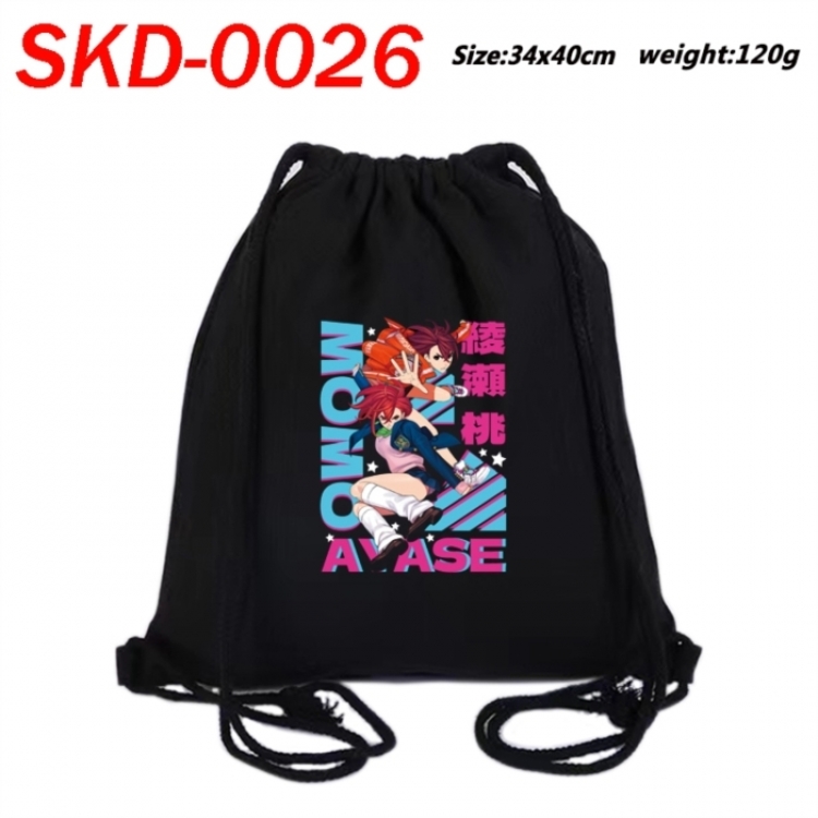DANDADAN Anime themed Canvas Drawstring Backpack Tote Bag 34x40cm