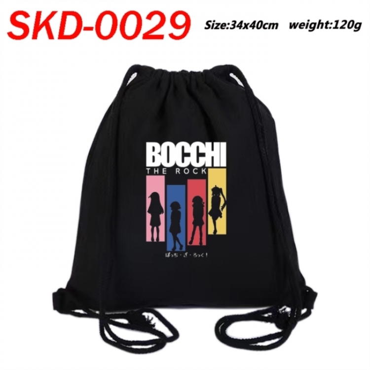 BOCCHI THE ROCK! Anime themed Canvas Drawstring Backpack Tote Bag 34x40cm
