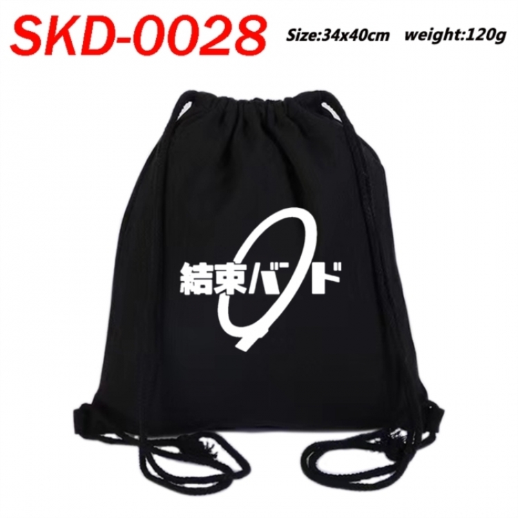 BOCCHI THE ROCK! Anime themed Canvas Drawstring Backpack Tote Bag 34x40cm