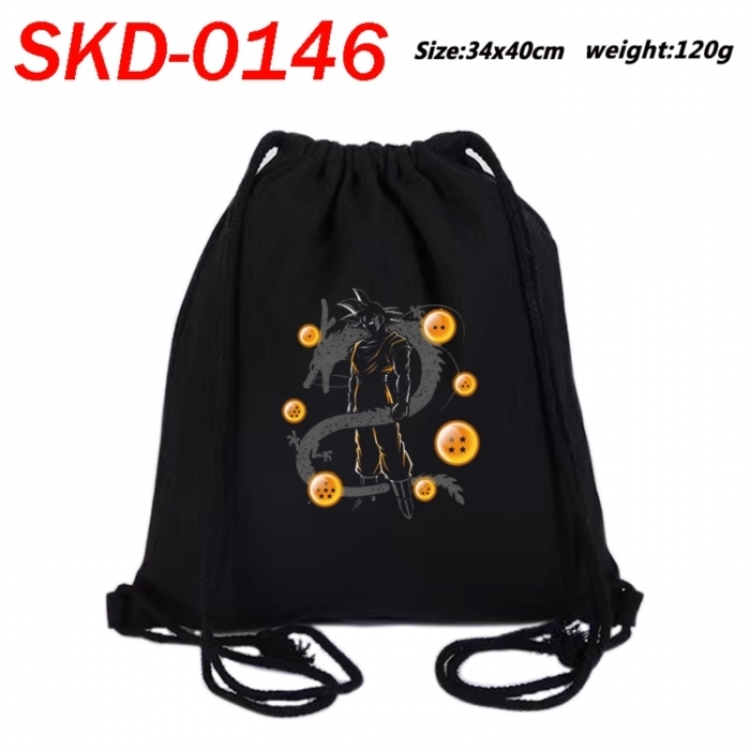 DRAGON BALL Anime themed Canvas Drawstring Backpack Tote Bag 34x40cm