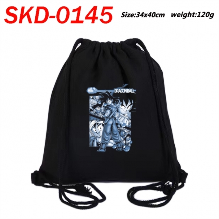 DRAGON BALL Anime themed Canvas Drawstring Backpack Tote Bag 34x40cm